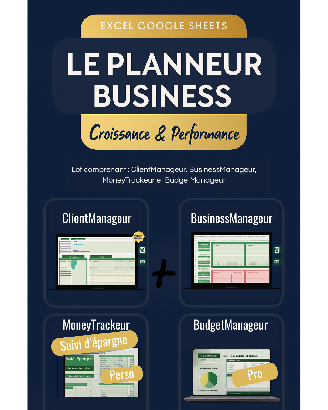 Pack 4 en 1 : Le Planneur Business : Stratégie, Croissance & Performance
